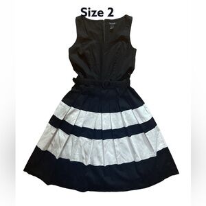 White House Black Market Black and White Dress